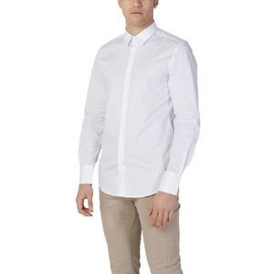 Antony Morato Mens White Plain Slim Fit Shirt with Long Sleeves